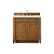James Martin Vanities Bristol 36in Single Vanity, Saddle Brown w/ 3 CM Ethereal Noctis Quartz Top 157-V36-SBR-3ENC - alternate 1